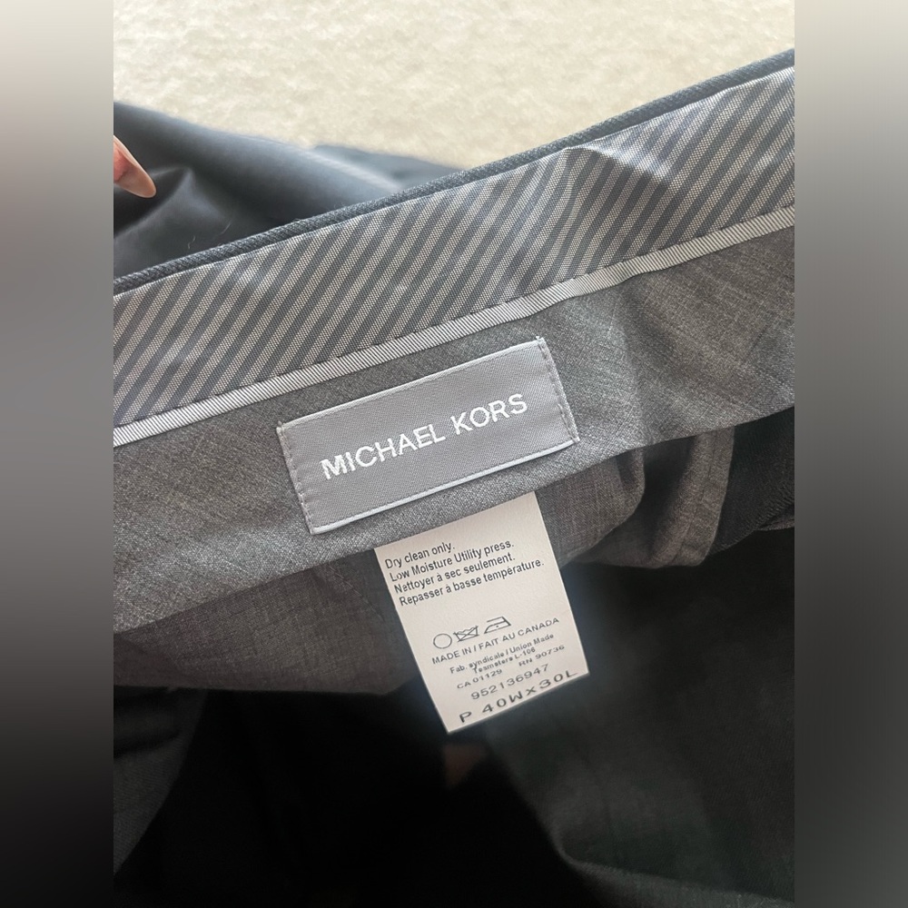 Men's Gray Michael Kors Dress Pants